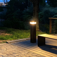 Lampe solaire LED étanche IP65 pour allée, corps en aluminium, lampe à intensité variable avec télécommande, éclairage extérieur pour jardin, paysage, pelouse