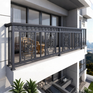 Balustraden & Handläufe für den Außenbereich, Aluminium geländer Rohr balkon geländer, Außen terrassen schiene, Handläufe für Treppen im Freien - Product Image 1