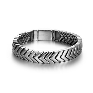Bracelet en acier titane pour homme CE604, bijoux à maillons de chaîne tendance - Product Image 1