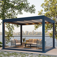 Jiake Wasserdichte Outdoor-Aluminium-Pergola mit Motorisiertem Lamellendach für Hinterhof, Garten und Terrasse, CE SGS OEM Großhandel