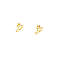 Fermoirs en acier inoxydable, embouts de cordons, pinces pliables, crimpes, connecteurs de chaînes en zircon cubique pour la fabrication de bijoux DIY