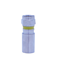 Conector Coaxial de Aluminio de Compresión F6 RG6 con Cuatro Blindajes para Redes FTTH IP TCP