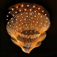 Lustre LED moderne de grande taille pour décoration intérieure, suspension pour hôtel, villa, escalier, luxe, pour hall d'entrée, restaurant