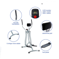 Appareil de fitness elliptique pliable pour la maison, entraîneur de fitness, marche sur air, machine à step, en ABS/acier/PP