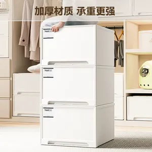 Caja organizadora de plástico grande Xingyou, transparente, plegable, para armario, para el hogar y el dormitorio - Product Image 4