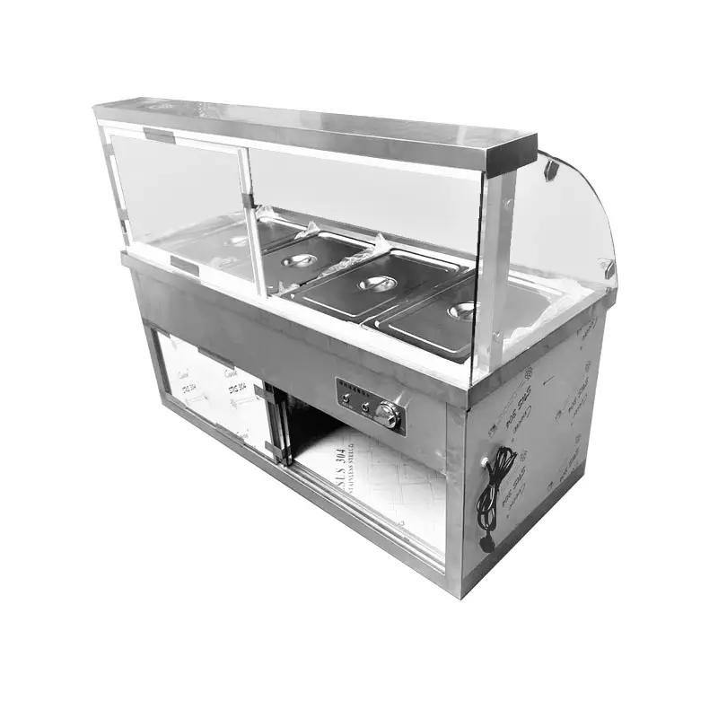 Hete Verkoop Fastfood Elektrische Voedsel Warmer Display Bain Marie Buffet Food Warmer