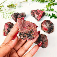 Pierre brute de rhodonite naturelle en gros, spécimens minéraux, utilisée pour le polissage, la sculpture et le traitement des chakras