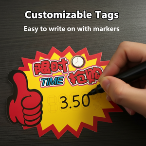 Wholesale 18x14cm trendy price tags, supermarket promotional cards, star-shaped blank <b>paper</b>, retail store price tags - Product Image 2