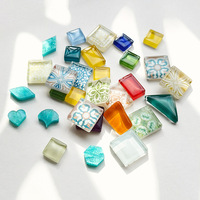 Matériaux de mosaïque en cristal DIY, forme losange classique chinoise, cours d'artisanat, leçons d'art et de beaux-arts, appliques en verre faites maison