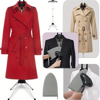 Porte-vêtements réglable avec support pour planche à repasser, porte-manteau sur pied avec cintre pliable pour l'organisation de la maison