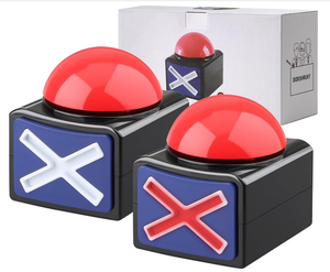 ปุ่มกดตอบคำถามเกมโชว์พร้อมไฟและเสียง ปุ่มตอบคำถามแบบกดสำหรับห้องเรียน ปุ่มกดตอบคำถาม OEM - Product Image 1