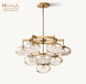 Lámpara <span class=keywords><strong>de</strong></span> Techo Colgante <span class=keywords><strong>de</strong></span> Cristal Hecha a Mano, Estilo Retro Americano <span class=keywords><strong>de</strong></span> Lujo, con LED y Altura Ajustable, Garantía <span class=keywords><strong>de</strong></span> 5 Años para Sala <span class=keywords><strong>de</strong></span> Estar - Product Image 1