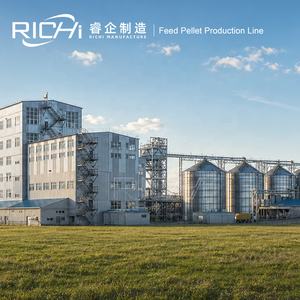 RICHI Automatic Feed Making Line - Full-automatic 40-50t/h Sheep Chicken Feed Making Machine Complete Line