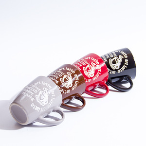 Serigrafia accogliente tazza di Latte Espresso in ceramica progettata per cioccolata calda e cacao perfetta per l'home <span class=keywords><strong>Café</strong></span> o set regalo per feste - Product Image 4