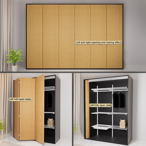 Système <span class=keywords><strong>de</strong></span> glissière coulissante et <span class=keywords><strong>pliante</strong></span> <span class=keywords><strong>pour</strong></span> armoire intérieure, quincaillerie dissimulée, avec <span class=keywords><strong>porte</strong></span> à 3 panneaux à roulettes <span class=keywords><strong>pour</strong></span> <span class=keywords><strong>placard</strong></span> et cuisine - Product Image 5