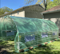 Saison d'hiver Cadres d'extérieur en PE Tunnel de jardin portable Usage domestique Petit tunnel à pied en poly Serre à vendre