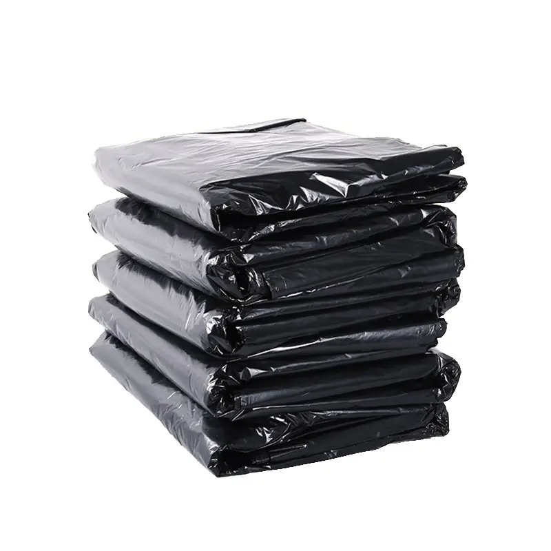 Custom 55 Gallon Trash Bag Black Ldpe Black Bin Liners Heavy Duty Polythene Rubbish Plastic Bag Large
