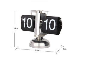 Horloge de bureau créative à retournement automatique Horloge à retournement de page Rétro Vintage Horloge à retournement automatique - Product Image 2