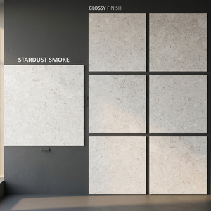 Cosmic Silver Nano Polished Glazed Porcelain Floor Tiles Luxury Grey Marble Effect 80x80cm Finish - Product Image 3