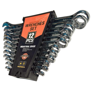 12 cái CR-V đôi đầu kết hợp cờ lê thiết lập mô-men xoắn Metric cờ lê cờ lê thiết lập công cụ cầm tay cờ lê bề mặt gương wrenches - Product Image 1