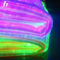Textiles de Fibra Óptica LED Luminosos para Gorras y Mascarillas, Tela de Fibra Óptica