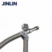 Tuyau d'arrivée d'eau flexible JINLIN en acier inoxydable tressé, anti-rayures, durable, pour salle de bain