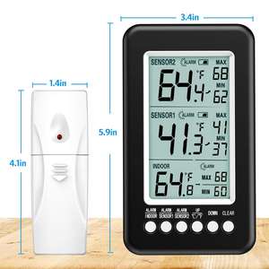 Termómetro Digital Inalámbrico Inteligente para Refrigerador y Congelador, con Pantalla LCD, Funciona con Batería, con 2 Sensores para Interiores/Exteriores, Cocina - Product Image 6