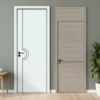 Portes battantes modernes en bois et aluminium insonorisées et ignifuges pour chambres d'hôtels de luxe et intérieurs de maisons