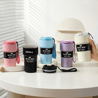 Tasse à café de voyage en acier inoxydable 500 ml, mug isotherme à double paroi, gobelet intelligent à température numérique tactile LED