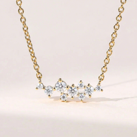 Collier avec pendentif en diamant de laboratoire certifié IGI VVS, pour femmes, personnalisé en or 10K, 14K, 18K, diamant créé, pendentif solitaire, chaîne