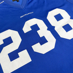 Camiseta de fútbol americana clásica de estilo callejero personalizada, camiseta de fútbol extragrande con logotipo bordado sublimado - Product Image 3