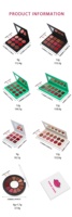 Palette de teintures à lèvres crémeuses mates hydratantes et imperméables vegan 24 couleurs, personnalisable (marque privée)