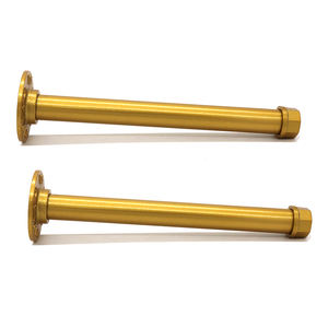 תעשייתי פלדת צינור מדף סוגריים 12 אינץ סט כבד החובה כפרי בגדים מתלה גימור מצופה זהב צף מדף סוגר - Product Image 3