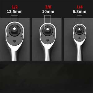 ประแจวงล้อเครื่องมือทั่วไปแบบ3อิน1จากโรงงานขายตรง1/4 "1/8" 1/2 "24ฟัน DIY บ้านเหล็กชุบโครเมียม35K - Product Image 4