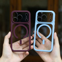Étui magnétique pour téléphone N52 avec bouton intelligent, coque antichoc TPU+PC compatible avec les accessoires magnétiques pour iPhone 18Pro/18ProMax
