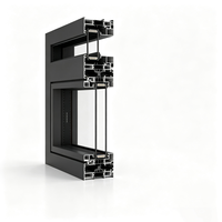 Fenêtre en aluminium à double vitrage ultra-mince, résistante aux ouragans, insonorisée, design minimaliste, isolation thermique, moderne