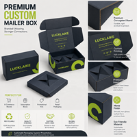Boîte d'expédition noire de luxe au design personnalisé, emballage en carton ondulé, boîtes d'expédition noires avec logo