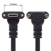 Câble de données USB 3.1 Type-C vers 3.0 à double vis M2, connecteur coudé à 90 degrés, fixation par panneau, cœur en cuivre