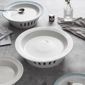 Hôtel Restaurant Nouveau Creative Porcelaine Bougie Chauffante Vaisselle Assiette Ustensiles De Cuisine Four En Céramique Isolation Plat Assiette - Product Image 4