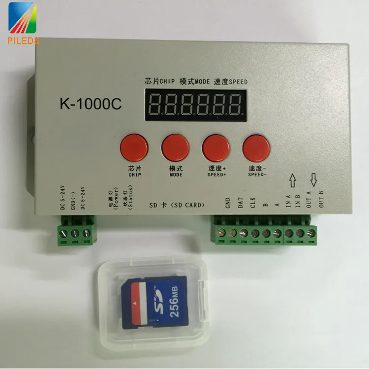 K-1000C scheda SD ws2801 ws2811 DMX512 RGBW rgb led strip controller programmabile K-1000