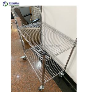 ワークショップ<span class=keywords><strong>3</strong></span>層クロームメッキ棚ホイール付きモバイル物流商業ピッキングトロリー卸売高品質ホット販売 - Product Image 5