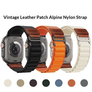 Bracelet Alpine Loop en cuir vintage Upro pour Apple Watch Series 11 10, bracelet sport en nylon robuste pour IWatch Ultra 3 2 1 - Product Image 1