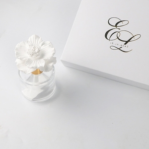 Logo Tùy Chỉnh Thơm Gốm Hương Thơm Thạch Cao Sứ Hoa 50Ml Chai Thủy Tinh Nhà Hương Thơm Tinh Dầu Sậy Khuếch Tán - Product Image 3