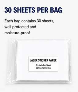 Etiquetas de Dirección Blancas Mate de 8.5x11 Pulgadas, 2 Etiquetas por Hoja, para Impresoras Láser e Inyección de Tinta, Libres de BPA, Fáciles de Despegar - Product Image 6