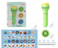 Motif de luminescence cognitive pour enfants Puzzle diapositive éducation précoce projecteur en plastique torche fonction de lumière pour interactif
