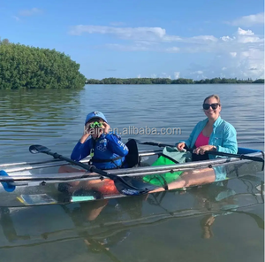 Competición de remo de agua de 6 asientos, kayak transparente especial, bote transparente, balsa de pontón inflable, cuerda de seguridad, chaleco salvavidas transparente - Product Image 3