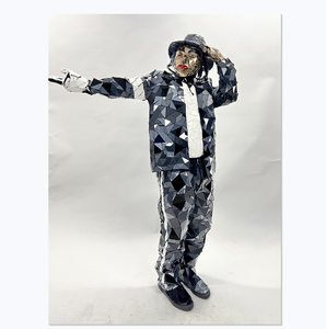 Costume de <span class=keywords><strong>robot</strong></span> miroir FUNTOYS pour spectacle, Halloween, cosplay, fête de Noël, spectacle de lumière laser - Product Image 2