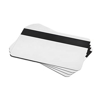 Kostenlose Muster Schwarze Magnetstreifenkarte Ohne Chip Kostengünstige Bedruckbare Farbband-Inkjet Weiße PVC-Plastikkarte mit Prägung