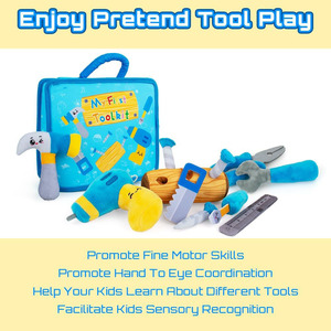 Ma <span class=keywords><strong>1</strong></span>ère boîte à <span class=keywords><strong>outils</strong></span> personnalisée Ensemble d'<span class=keywords><strong>outils</strong></span> pour bébé Jouet de construction jouet en peluche Montessori à fermeture éclair Kit d'<span class=keywords><strong>outils</strong></span> en peluche Jouets pour tout-petits - Product Image 4