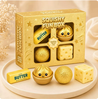 Jouet anti-stress en PU TPR souple à récupération lente en forme de cube de glace, boîte cadeau Hachimi Blind Box